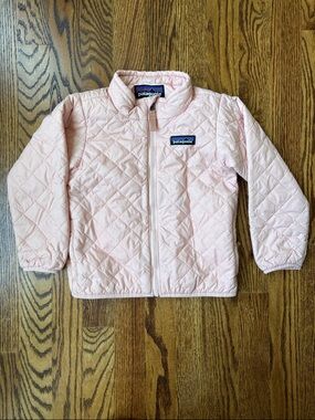Patagonia Pale Pink Quilted Zip-Up Jacket
